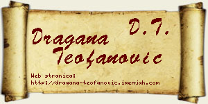 Dragana Teofanović vizit kartica